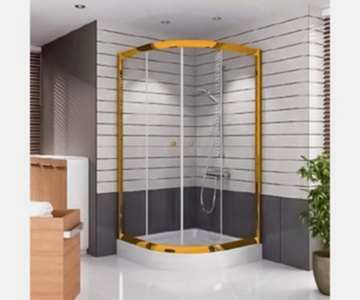 Altın Sarı Oval Duşakabin 